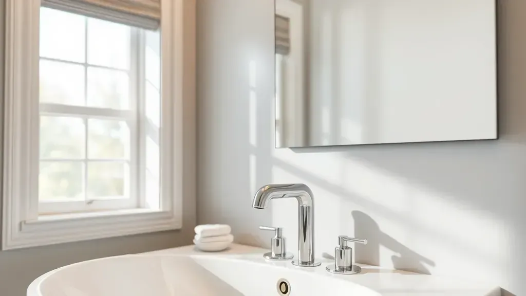 Bathroom faucet installation projects in Rockville MD featuring modern fixtures and tools.