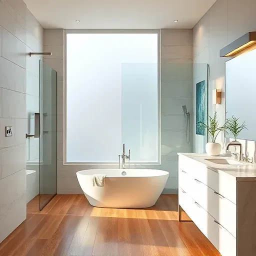Freshly remodeled bathroom in Sandy Spring MD featuring a freestanding tub, modern fixtures, and elegant design details.