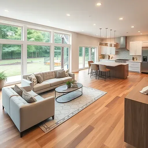 Completed home remodeling project in Rockville MD featuring modern design and elegant interiors without people.