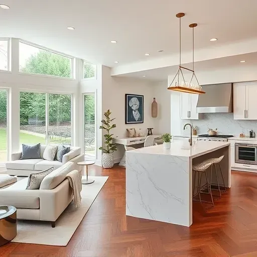 Home remodeling in McLean VA featuring open-concept living with modern elegance, natural light, and sleek design elements.
