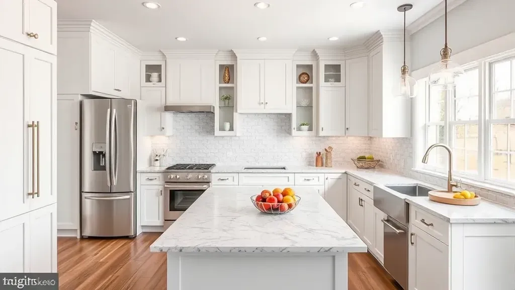 Kitchen remodeling project showcasing modern designs in Rockville, MD with renovated countertops and cabinets.