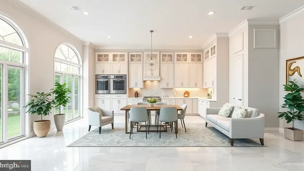 Home Remodeling in Brookeville, MD showcasing modern kitchen design and elegant finishes.