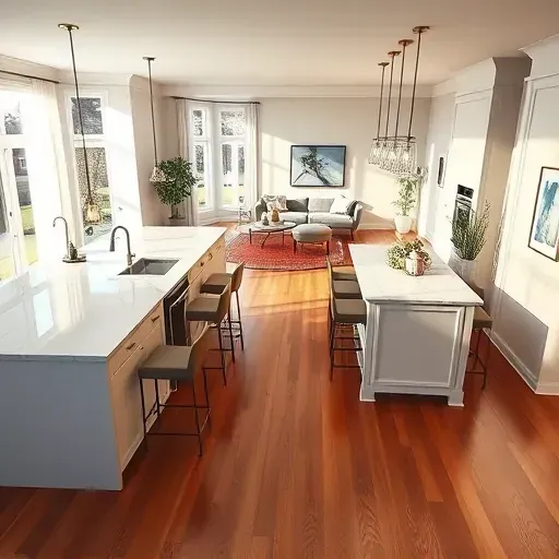 Home remodeling in Takoma Park, MD, featuring a modern kitchen and inviting living area with stylish decor.