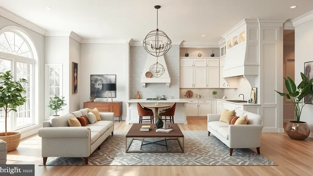 Home Remodeling in Rockville MD with stylish kitchen and modern living space renovation.