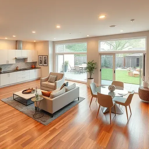 Home remodeling in Rockville MD showcasing a stylish living room, modern kitchen, and elegant bathroom design.