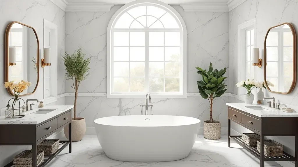 Modern bathroom design project showcasing sleek fixtures and elegant tiles in Rockville, MD.