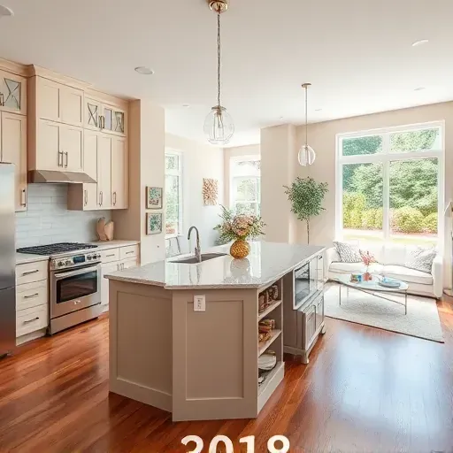 Beautifully renovated kitchen in Chevy Chase MD with modern cabinetry, sleek quartz countertops, and spacious island.