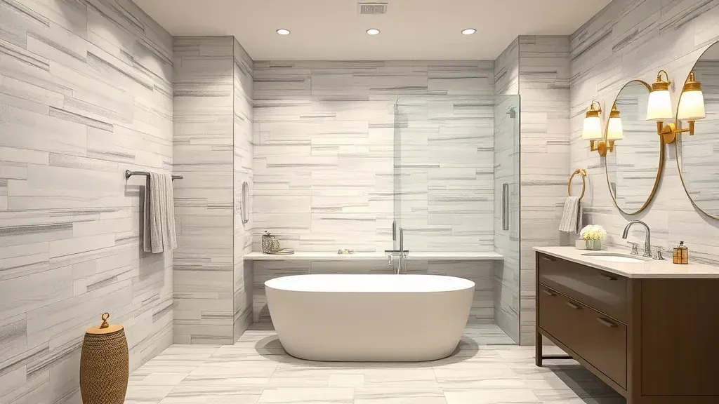 Bathroom tile installation project showcasing modern designs in Rockville MD.