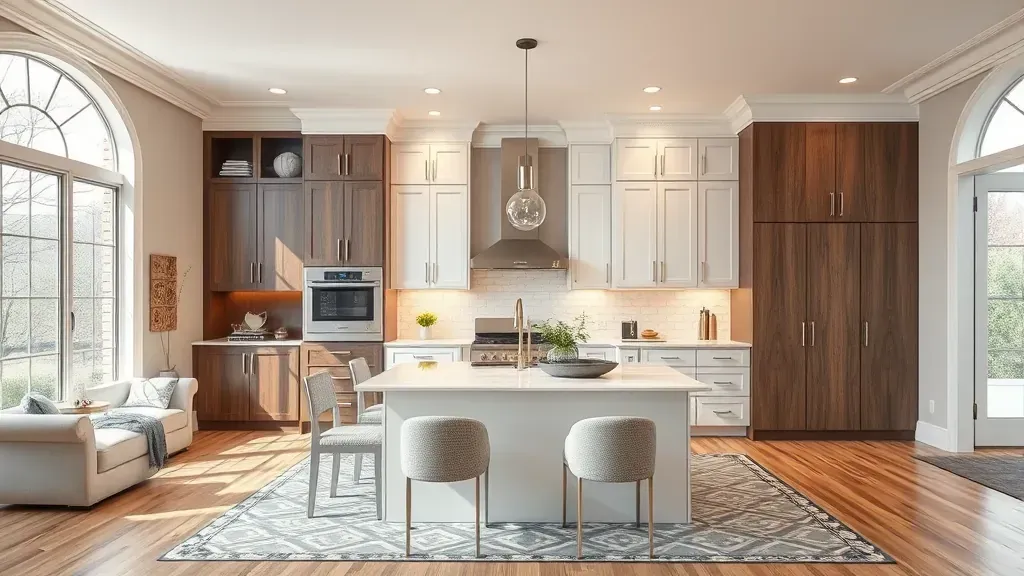 Home Remodeling in McLean, VA showcasing modern kitchen design and open space layout.
