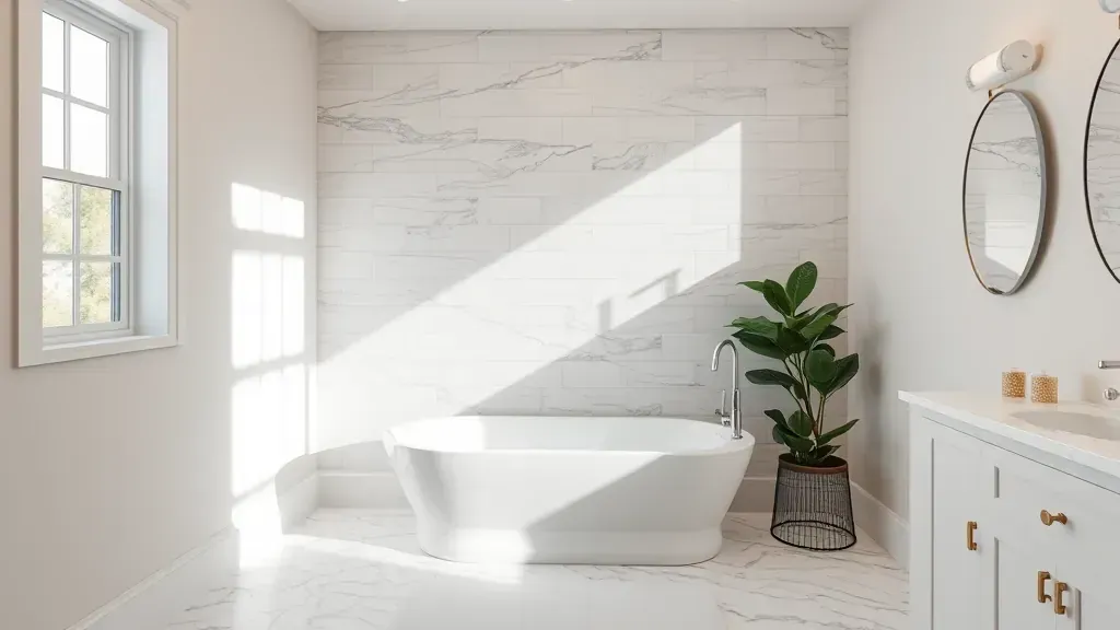 Bathtub installation project showcasing a modern design in Rockville, MD