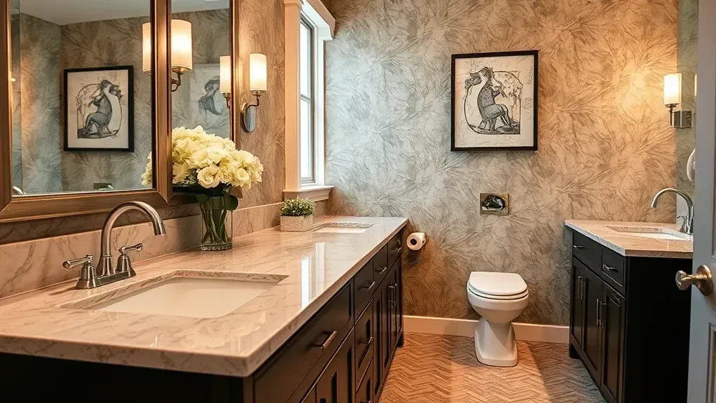 Bathroom countertop replacement project showcasing modern designs in Rockville, MD.