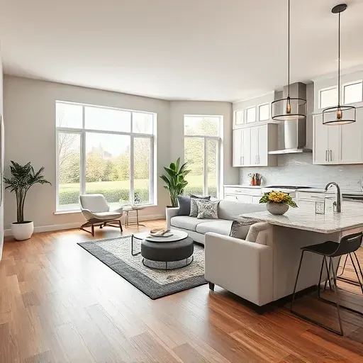 Home remodeling project in Rockville MD showcasing a modern, stylish interior with unique design elements