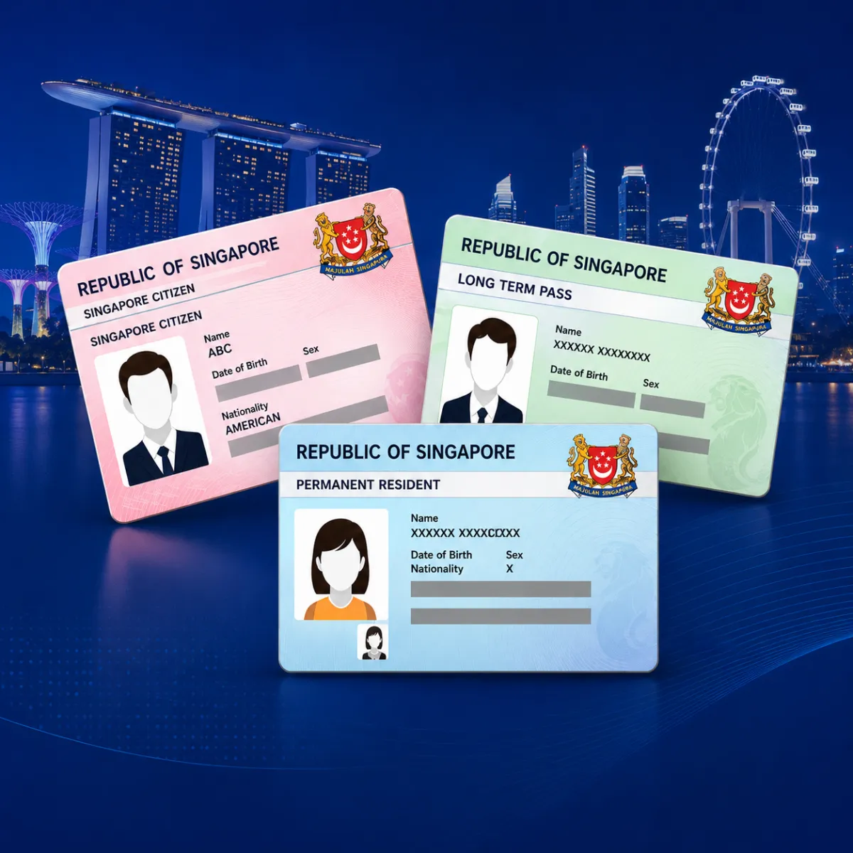 types of singapore ID cards