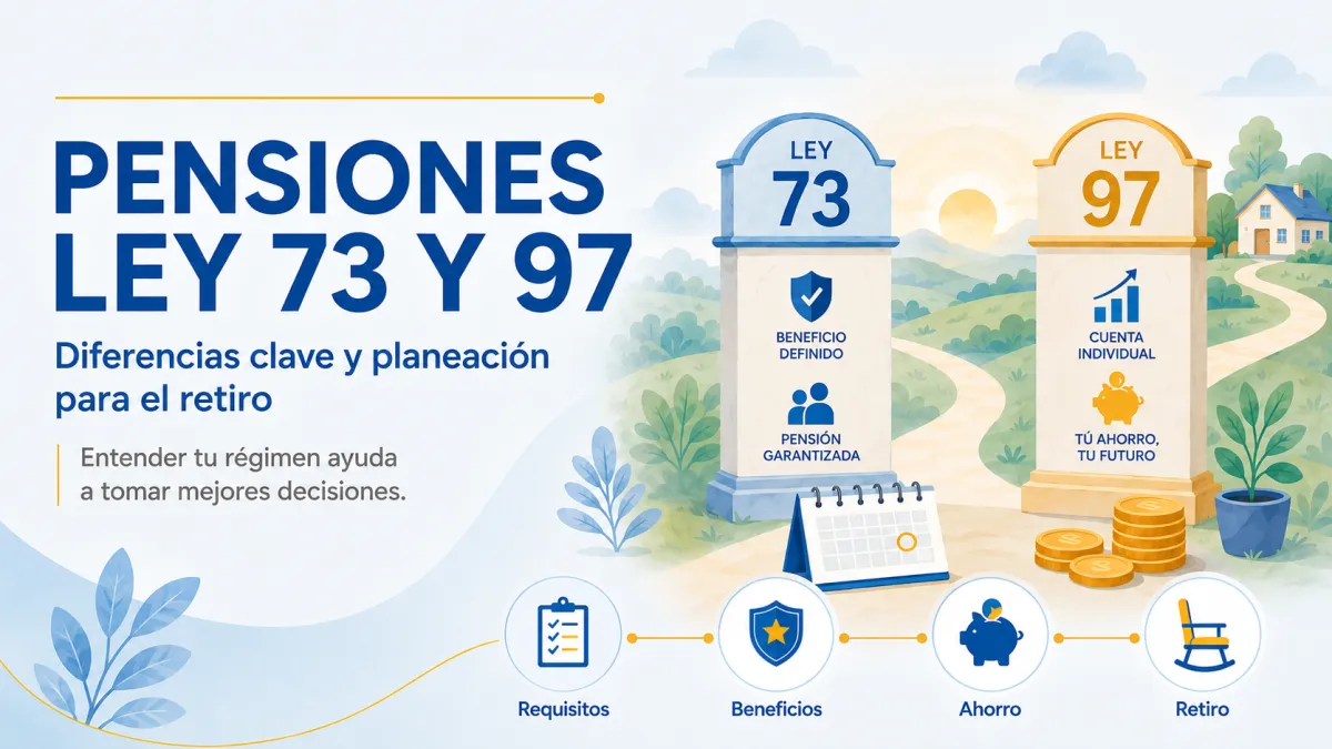 Comparación de Pensiones Ley 73 y 97 para un retiro seguro