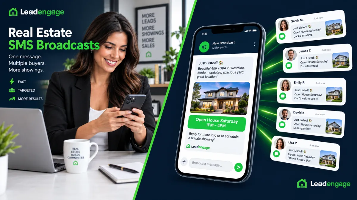 How Real Estate Agents Use SMS Broadcast Campaigns to Fill Open Houses and Sell Listings Faster