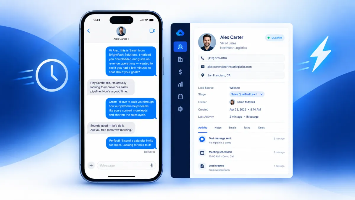 Why Your CRM's Built-In Texting Is Losing You Leads (And What Blue-Bubble Messaging Does Instead)