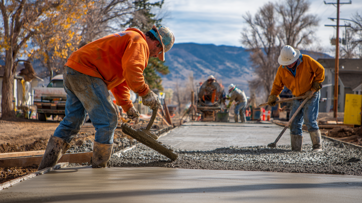 TM Concrete crew at work on a Colorado residential concrete repair job