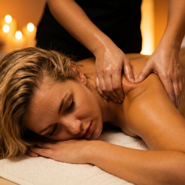 Express massage for tension relief at Aya Thai Massage and Wellness