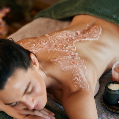 Brown sugar scrub treatment at Aya Thai Massage and Wellness