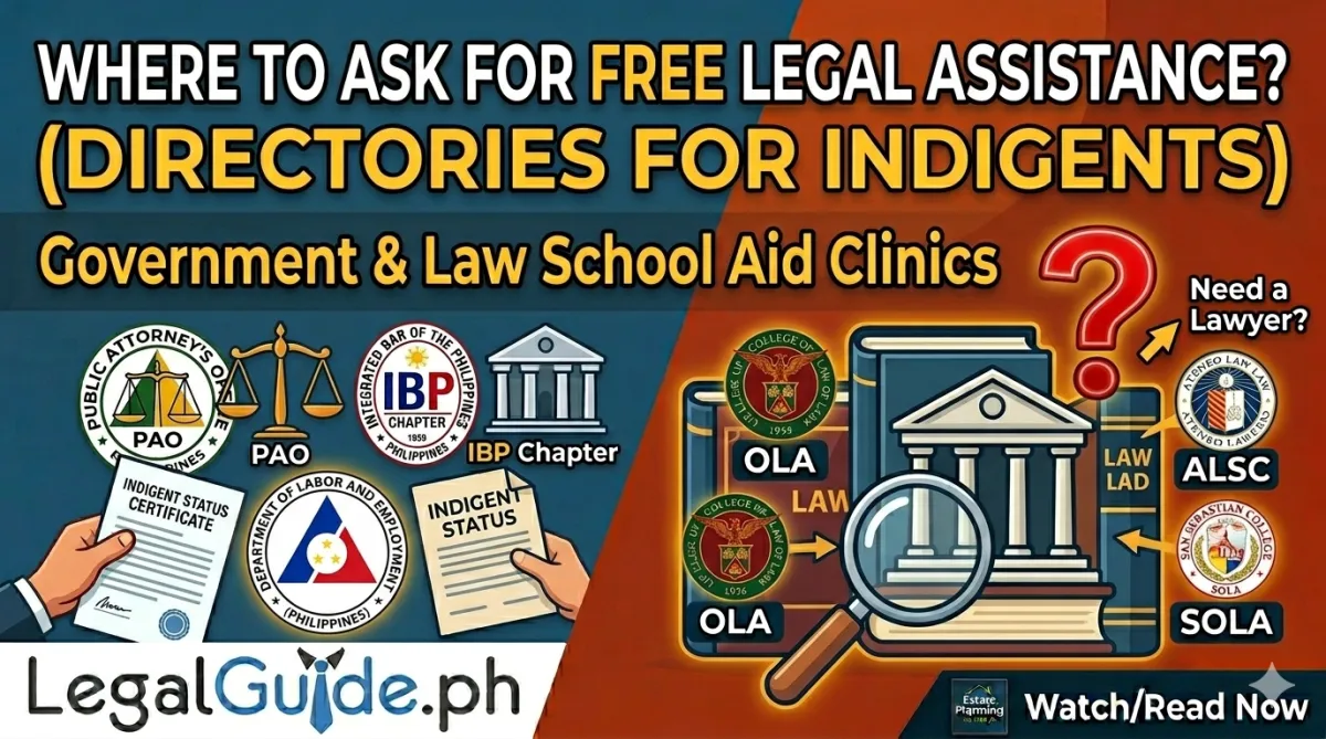 Where to ask for Free Legal Assistance?