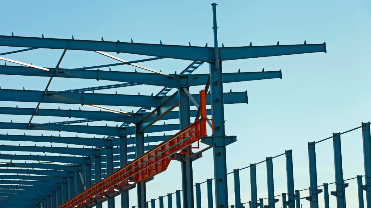 Custom steel warehouse built by Orlando Metal Building in Burlington