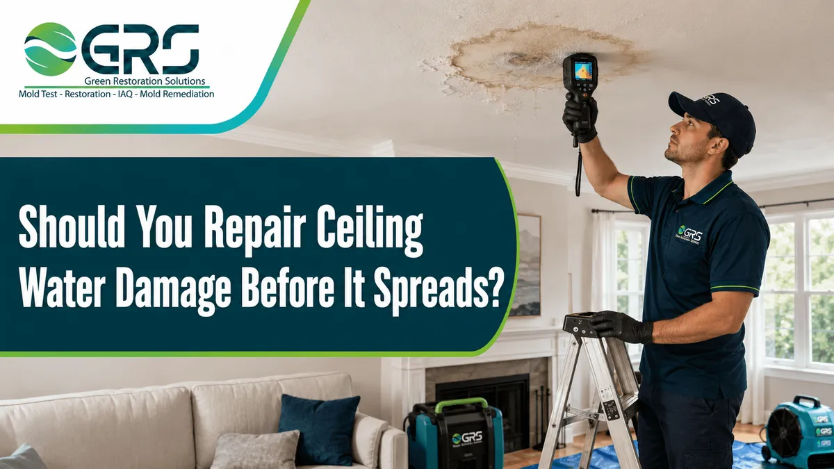 Should You Repair Ceiling Water Damage Before It Spreads?