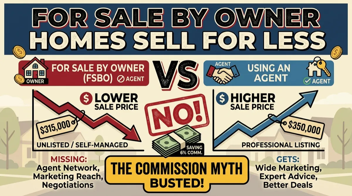 Why For Sale By Owner Homes Sell for Less (The Commission Myth)