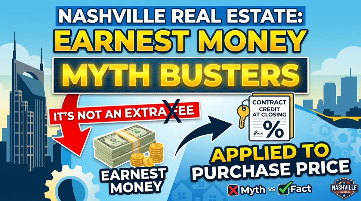 Nashville Real Estate: Earnest Money Myth Busters — It's Not an Extra Fee
