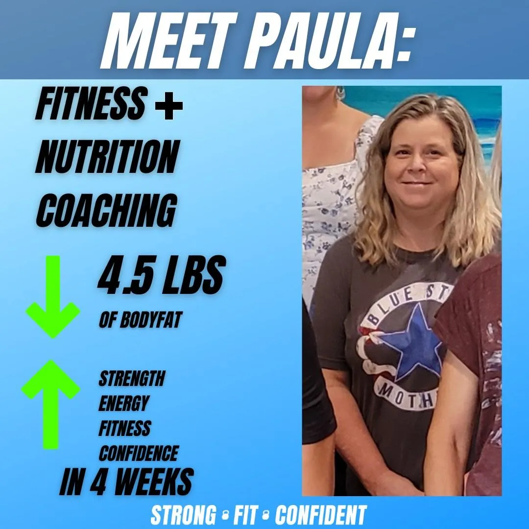 Paula nutrition coaching success in Hampstead NC