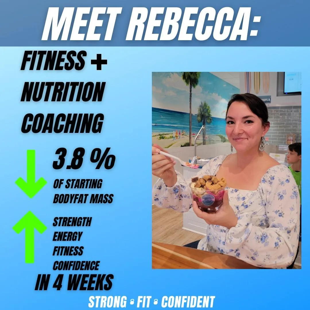 Rebecca nutrition coaching success in Hampstead NC