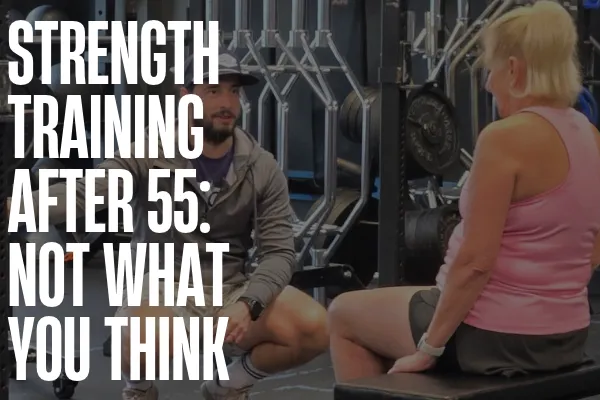 Adult over 55 completing a supervised strength exercise with a BFP coach