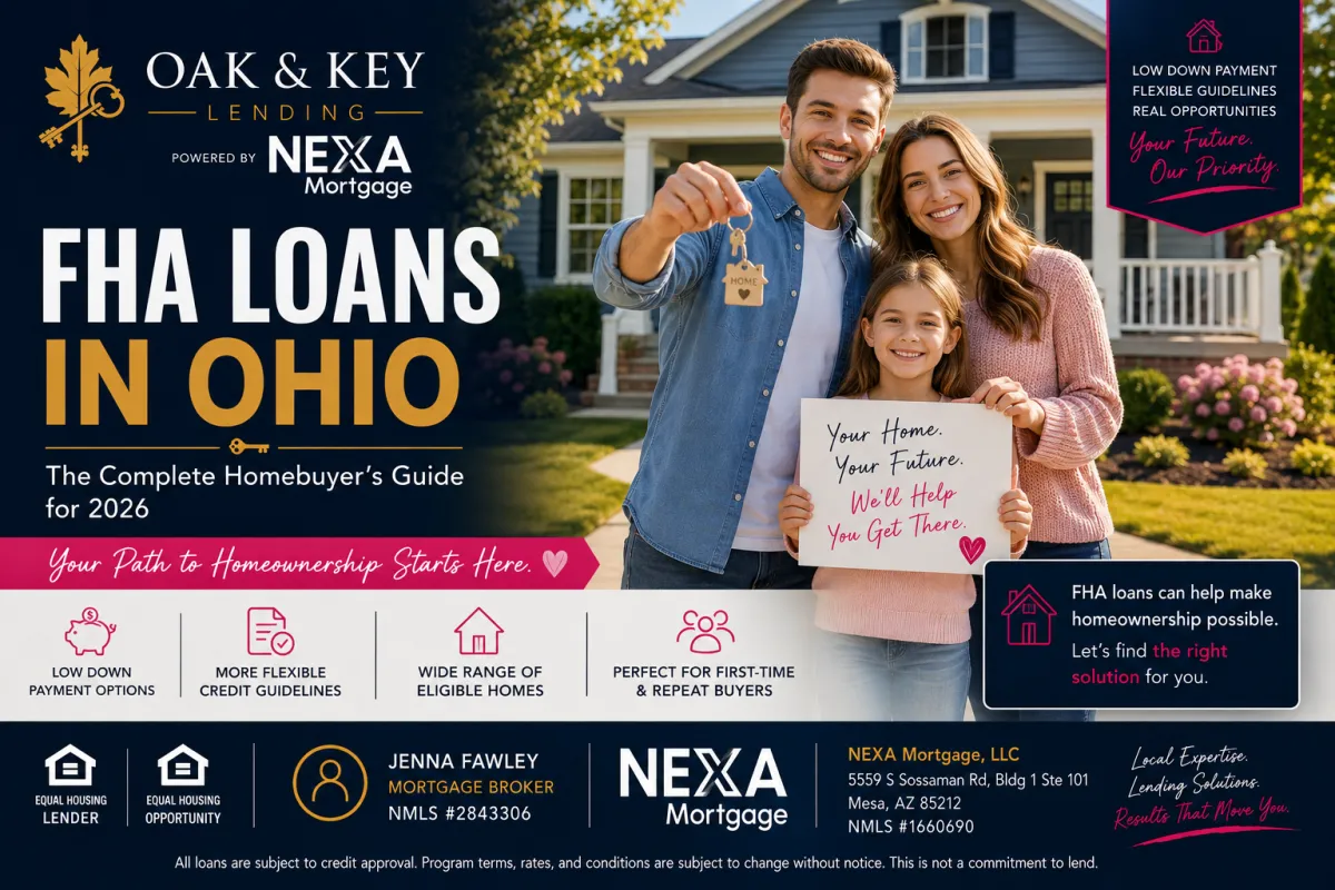 Couple reviewing mortgage paperwork with Ohio broker at kitchen table
