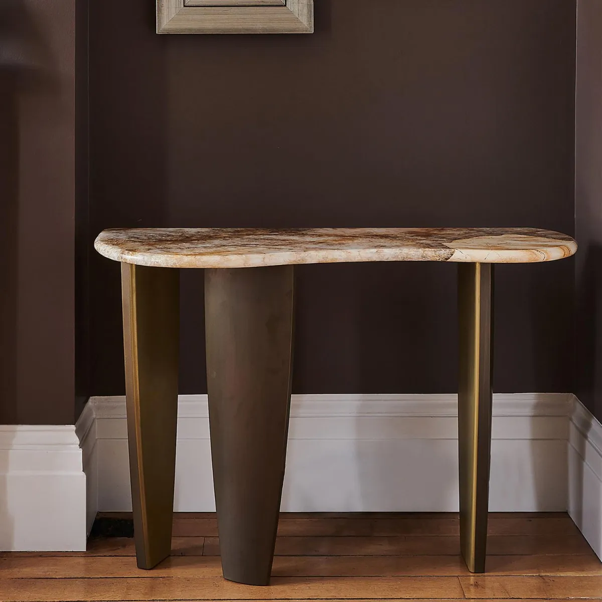 Bespoke Organic Console Table designed by WOOLF for a Victorian Townhouse in Notting Hill.