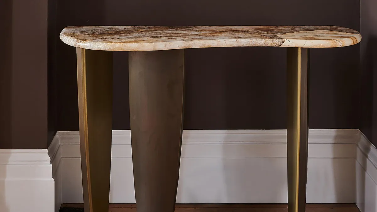 Organic Marble Console Table