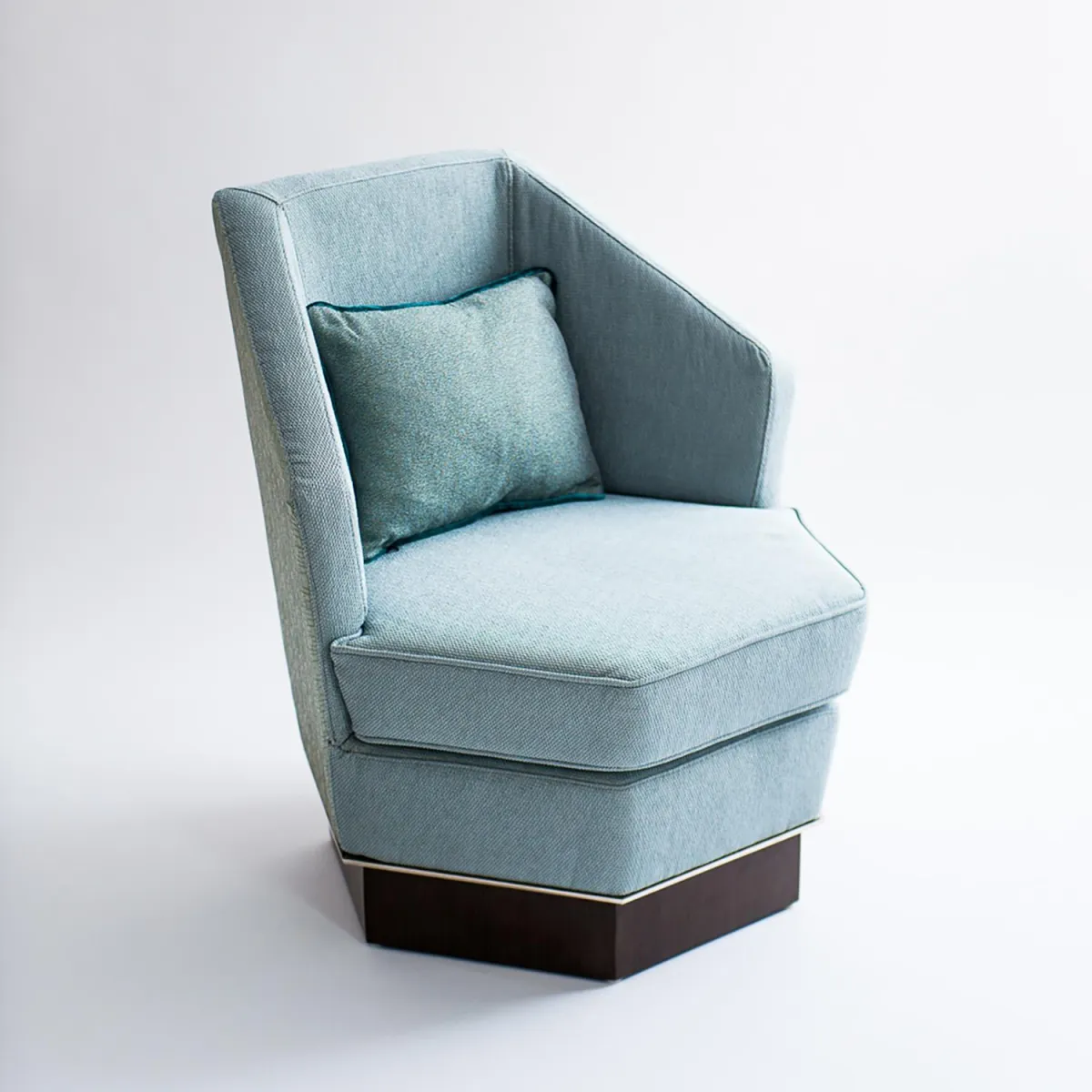Octagonal Swivel Armchair