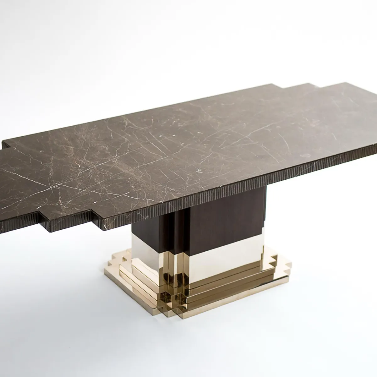 Organic Marble Console Table designed by WOOLF for a Victorian Townhouse in Notting Hill.