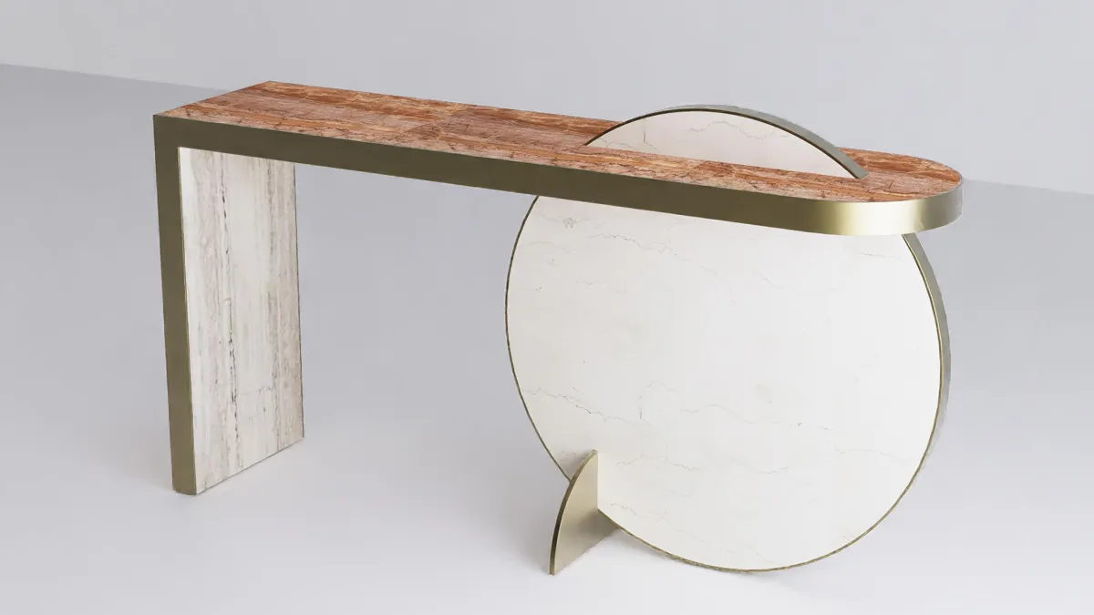 Bespoke Collision Console designed by WOOLF for a Victorian Townhouse in Notting Hill.