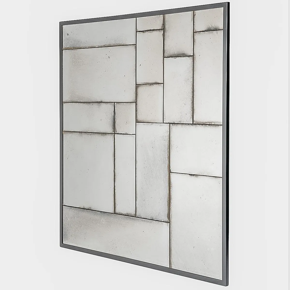 Distressed Cubist Mirror