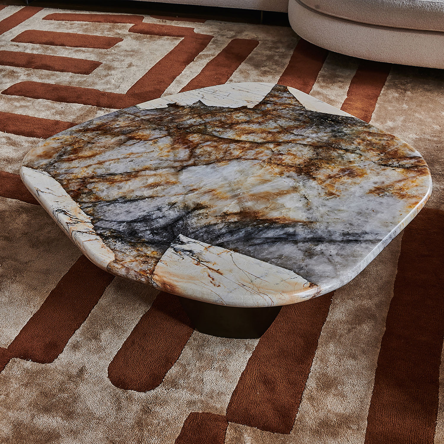 Bespoke Organic Coffee Table designed by WOOLF for a Victorian Townhouse in Notting Hill.