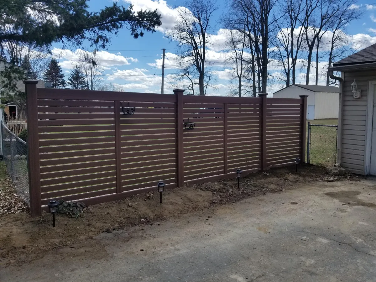 flat top aluminum fence installation