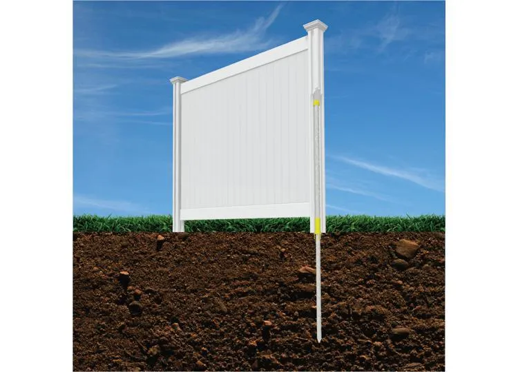 no dig vinyl fence installation image