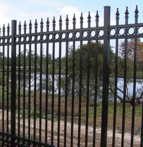 black aluminum fence installation 