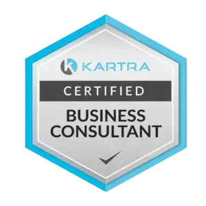 Kartra Certified Business Consultant badge awarded to Robyn Bennett.