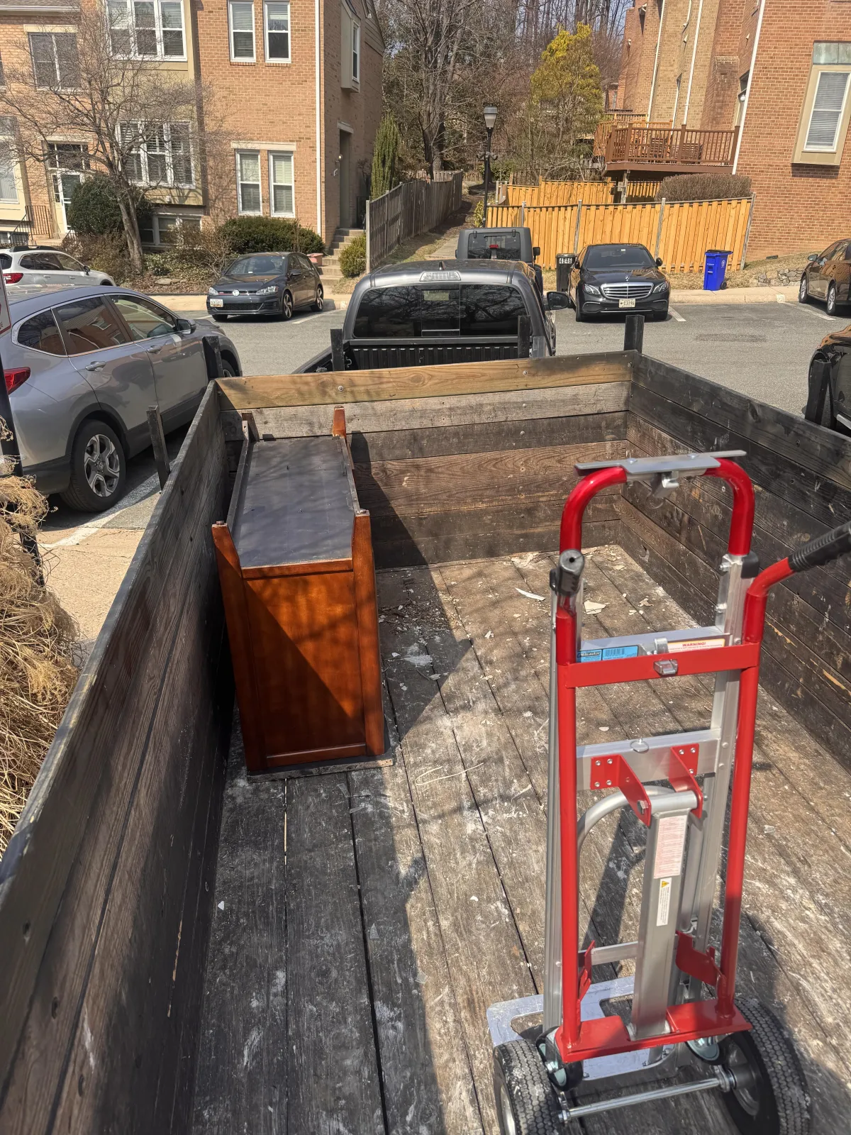 Junk Hauling a dresser in Rockville MD