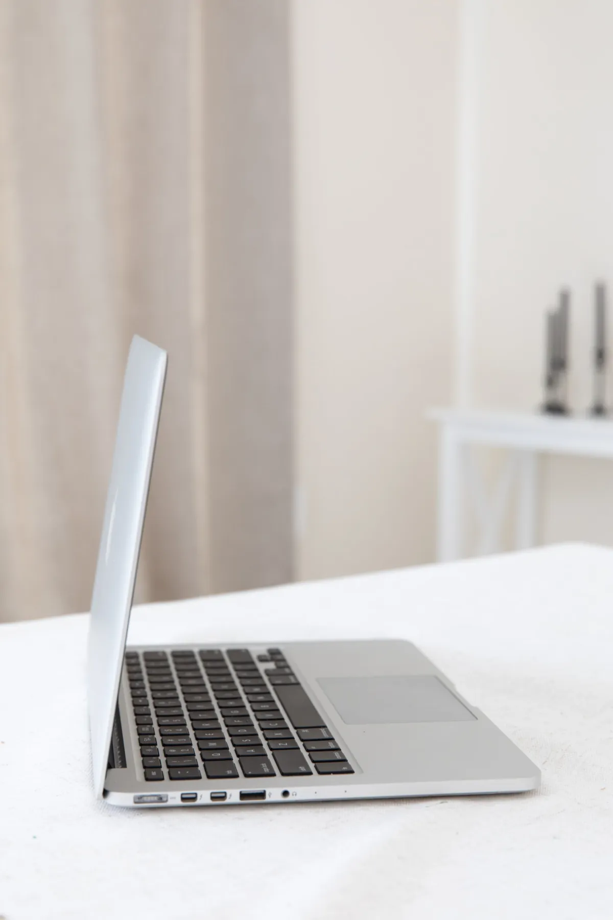 Laptop on desk