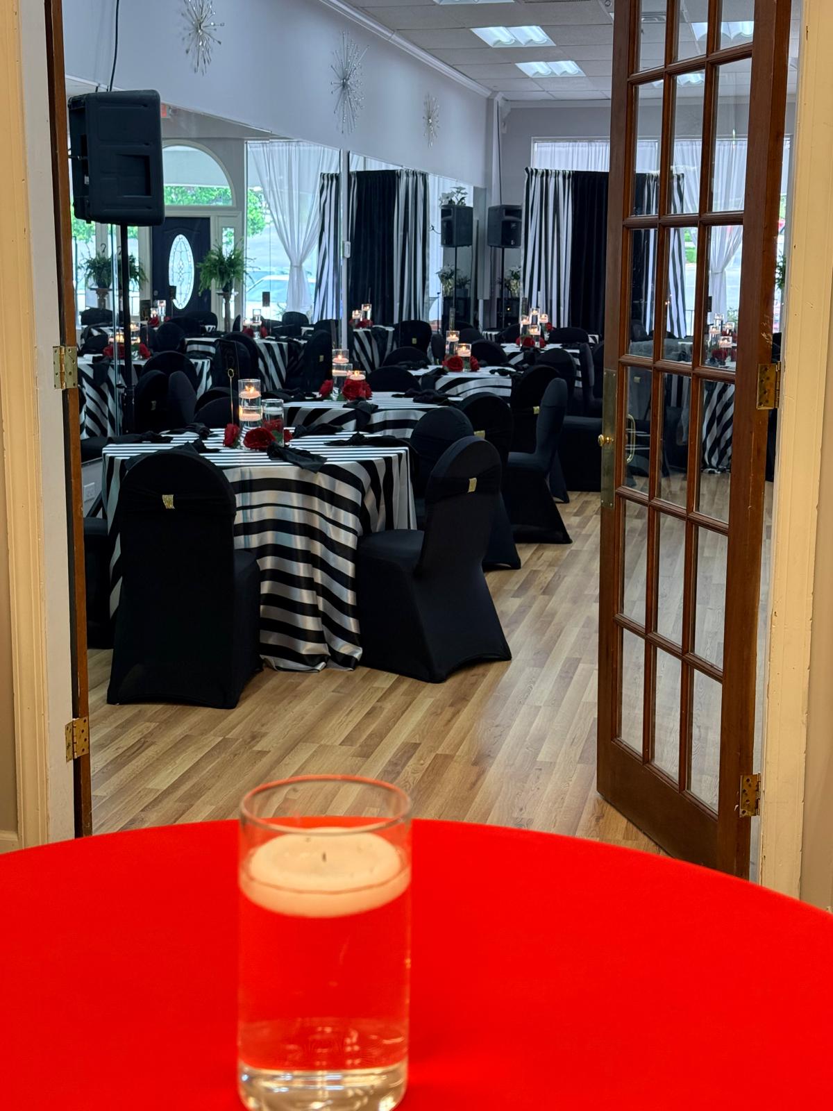 Modern ballroom décor