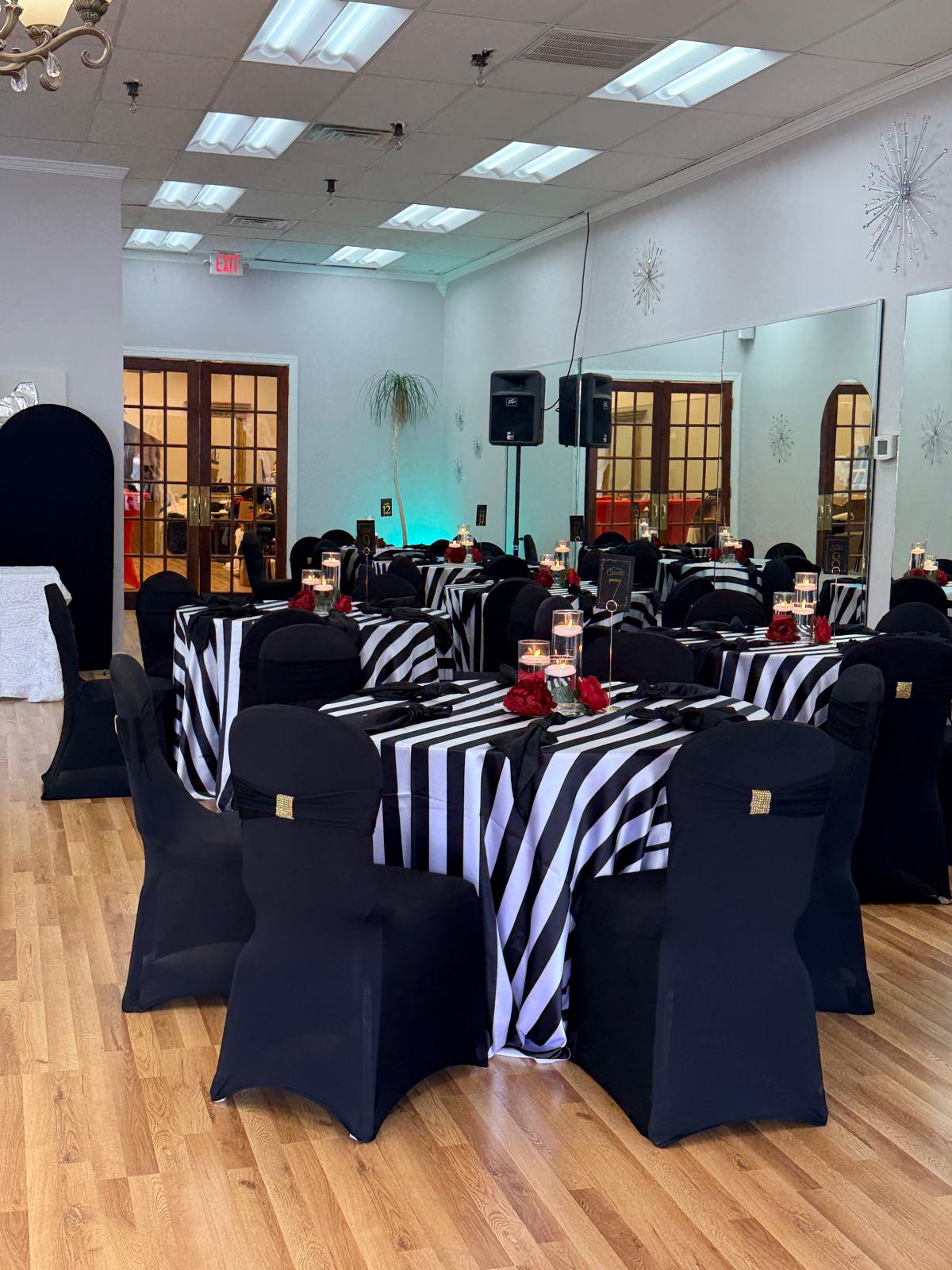 Romantic ballroom setting