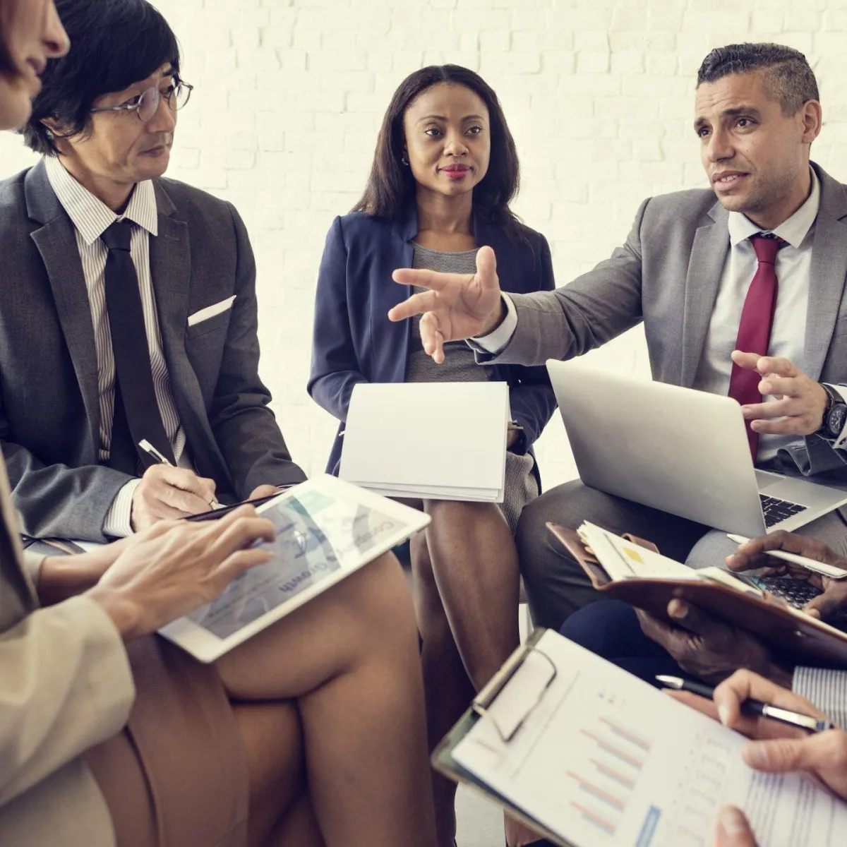 people discussing seo strategies
