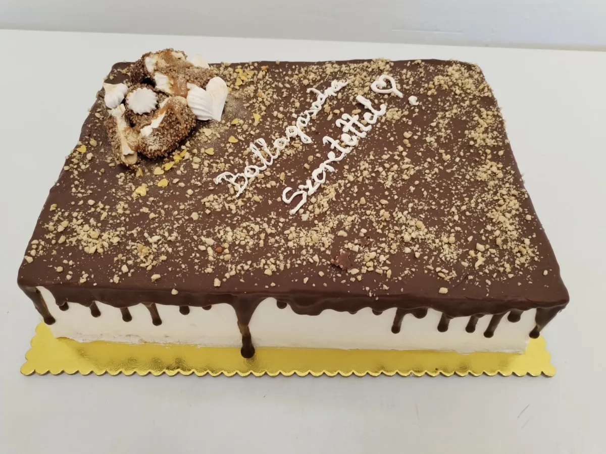 beige cart filled with basket with goods inside it beside blue wall