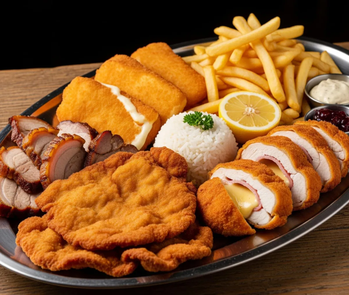 grilled fish, cooked vegetables, and fork on plate